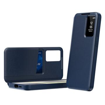 Samsung Galaxy A16 Smart Clear View Flip etui med kortplads - Safir
