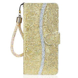Samsung Galaxy A16 Stilfuldt glitterpungetui - guld