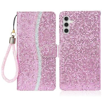 Samsung Galaxy A16 Stilfuldt glitterpungetui - pink