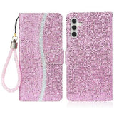 Samsung Galaxy A16 Stilfuldt glitterpungetui - pink