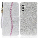 Samsung Galaxy A16 Stilfuldt glitterpungetui - sølv