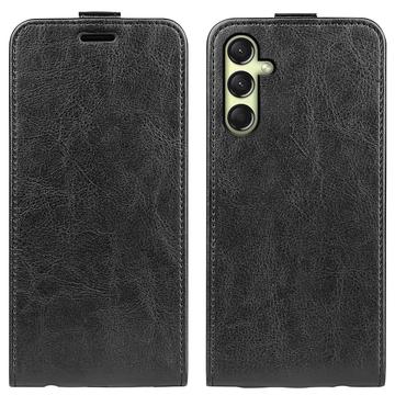 Samsung Galaxy A16 Vertikal Flip Cover med Kortholder - Sort