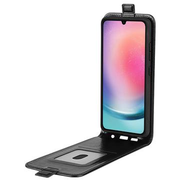Samsung Galaxy A16 Vertikal Flip Cover med Kortholder - Sort