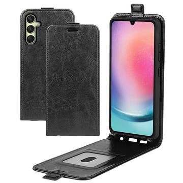 Samsung Galaxy A16 Vertikal Flip Cover med Kortholder - Sort