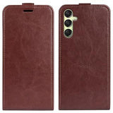 Samsung Galaxy A16 Vertikal Flip Cover med Kortholder - Brun
