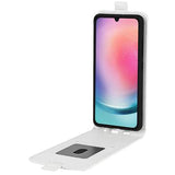 Samsung Galaxy A16 Vertikal Flip Cover med Kortholder - Hvid