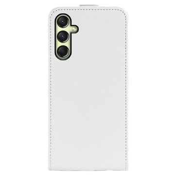 Samsung Galaxy A16 Vertikal Flip Cover med Kortholder - Hvid