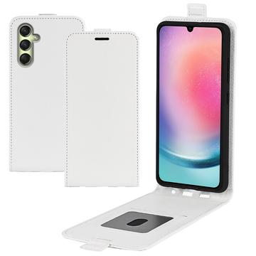 Samsung Galaxy A16 Vertikal Flip Cover med Kortholder - Hvid