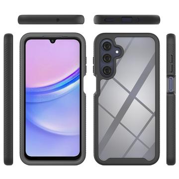Samsung Galaxy A17 360 Beskyttelse Cover - Sort / Klar