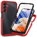 Samsung Galaxy A17 360 Beskyttelse Cover - Rød / Klar