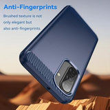 Samsung Galaxy A17/F17/M17 Børstet TPU Cover - Karbonfiber - blå