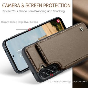 Samsung Galaxy A17 Caseme C22-etui RFID-kortpung - brun