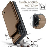 Samsung Galaxy A17 Caseme C22-etui RFID-kortpung - brun