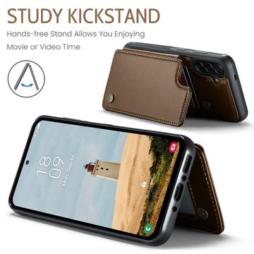 Samsung Galaxy A17 Caseme C22-etui RFID-kortpung - brun