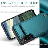 Samsung Galaxy A17 Caseme C22-etui RFID-kortpung - grøn