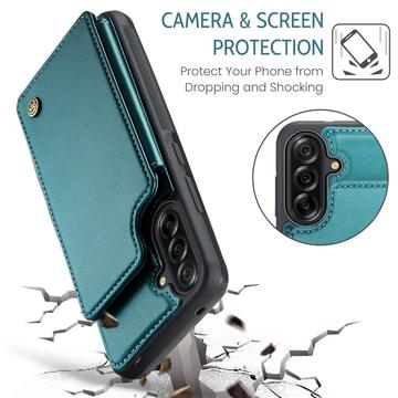 Samsung Galaxy A17 Caseme C22-etui RFID-kortpung - grøn