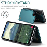 Samsung Galaxy A17 Caseme C22-etui RFID-kortpung - grøn