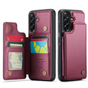 Samsung Galaxy A17 Caseme C22-etui RFID-kortpung - rød
