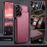 Samsung Galaxy A17 Caseme C22-etui RFID-kortpung - rød
