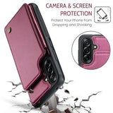 Samsung Galaxy A17 Caseme C22-etui RFID-kortpung - rød