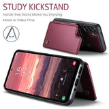 Samsung Galaxy A17 Caseme C22-etui RFID-kortpung - rød