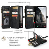 Samsung Galaxy A17 Caseme C30 Multifunktionel Pung - Sort