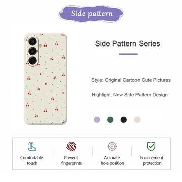 Samsung Galaxy A17 TPU-cover med kirsebærmønster - Beige