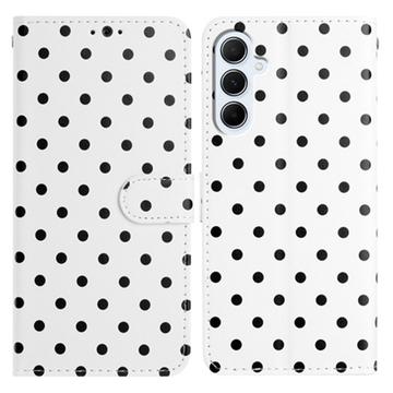 Samsung Galaxy A17/A26 Pung Etui med Prikket Mønster - Hvid