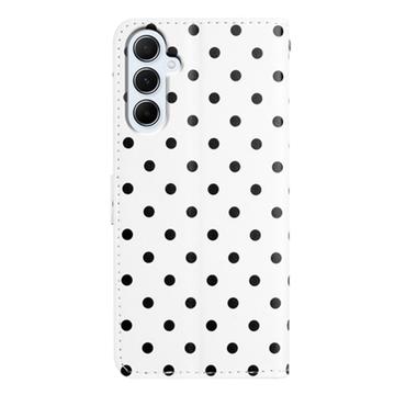 Samsung Galaxy A17/A26 Pung Etui med Prikket Mønster - Hvid