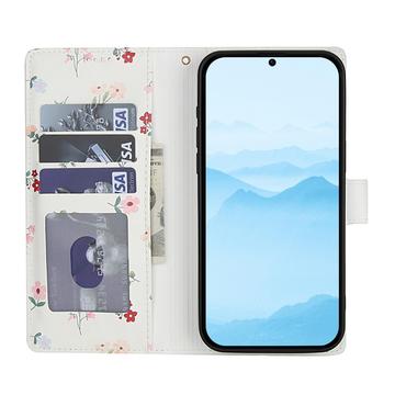 Samsung Galaxy A17/A26 Rhombisk Blomsterpung - Roser