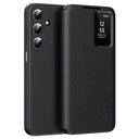 Samsung Galaxy A17 Smart Clear View Flip etui med kortplads - Sort
