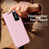 Samsung Galaxy A17 Smart Clear View Flip etui med kortplads - Pink