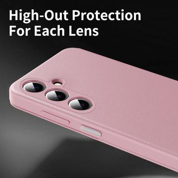 Samsung Galaxy A17 Smart Clear View Flip etui med kortplads - Pink