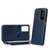 Samsung Galaxy A17 Smart Clear View Flip etui med kortplads - Safir