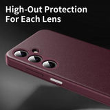 Samsung Galaxy A17 Smart Clear View Flip etui med kortplads - Vinrød