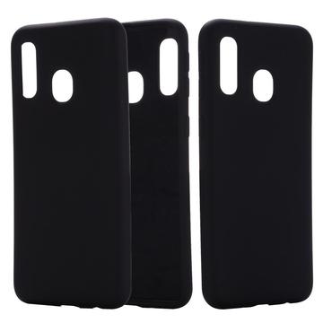 Samsung Galaxy A20e Liquid Silicone Cover - Sort