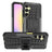 Samsung Galaxy A25 Anti-Slip Hybrid Cover med Stativ - Sort