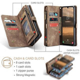 Samsung Galaxy A25 Caseme 008 2-i-1 Multifunktionel Pung - Brun