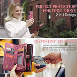 Samsung Galaxy A25 Caseme 008 2-i-1 Multifunktionel Pung - Rød
