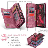 Samsung Galaxy A25 Caseme 008 2-i-1 Multifunktionel Pung - Rød