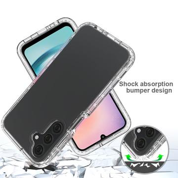 Samsung Galaxy A25 Gradient Series Hybrid Cover - Sort / Gennemsigtig