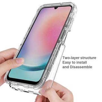 Samsung Galaxy A25 Gradient Series Hybrid Cover - Rød / Gennemsigtig