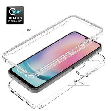 Samsung Galaxy A25 Gradient Series Hybrid Cover - Rød / Gennemsigtig