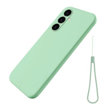 Samsung Galaxy A25 Liquid Silikone Cover med Strop - Grøn