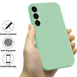 Samsung Galaxy A25 Liquid Silikone Cover med Strop - Grøn
