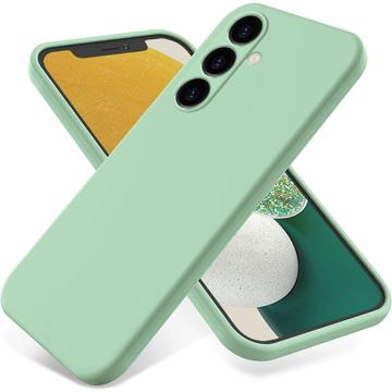 Samsung Galaxy A25 Liquid Silikone Cover med Strop - Grøn