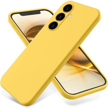 Samsung Galaxy A25 Liquid Silikone Cover med Strop - Gul