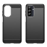Samsung Galaxy A26 Børstet TPU Cover - Karbonfiber - Sort