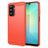Samsung Galaxy A26 Børstet TPU Cover - Karbonfiber - Rød