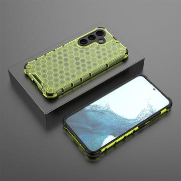 Samsung Galaxy A26 Honeycomb Armored Hybrid Cover - Grøn